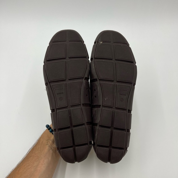 Swims Men's Olive Yellow Brown Boat Shoes - Picture 10 of 15